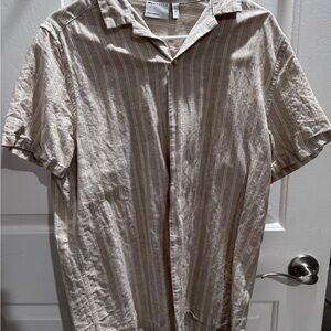 ASOS Men's Beige Striped Shirt